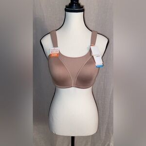 Women’s WARNER’S almond sports bra max support size small NWT